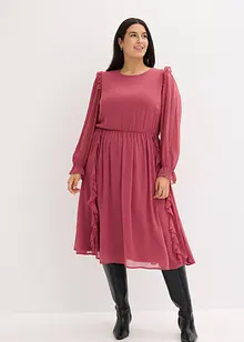 Šifónové šaty s volány, bonprix