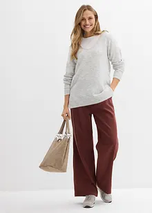 Dlouhý oversize svetr s postranními rozparky, bonprix