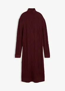 Pletené šaty s copánkovým vzorem, bonprix