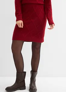 Pletená sukně s copánkovým vzorem, bonprix