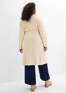 Pletený kabát s copánkovým vzorem, bonprix