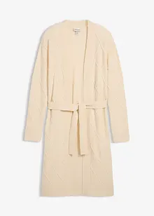 Pletený kabát s copánkovým vzorem, bonprix