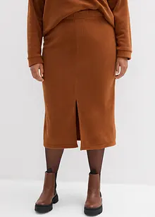Midi sukně z flísu Polar, bonprix