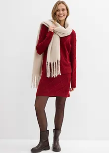 Pletená sukně s copánkovým vzorem, bonprix