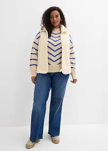 Svetr se strukturovanými pruhy, bonprix