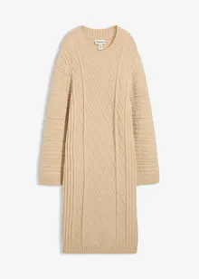 Pletené midi šaty, bonprix
