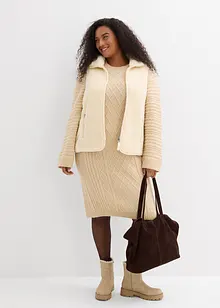 Pletené midi šaty, bonprix