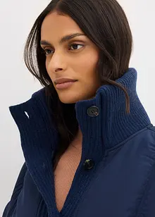 Zateplená bunda s pletenými náplety, bonprix