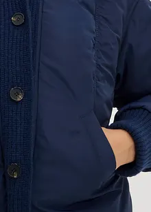 Zateplená bunda s pletenými náplety, bonprix