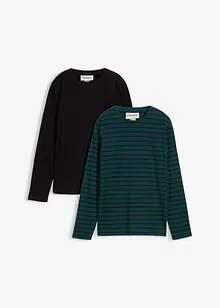 Tričko s dlouhým rukávem, z čisté organické bavlny (2 ks v balení), bonprix