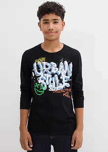 Triko s dlouhým rukávem, z čisté organické bavlny, bonprix