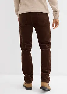 Manšestrové strečové kalhoty Regular Fit Straight, sepraný vzhled, bonprix