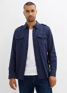 Flanelová košile s nárameníky, z čisté bavlny, bonprix