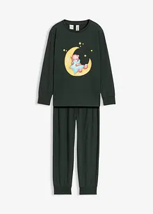 Pyžamo z měkké bavlny, s potiskem svítícím ve tmě (2dílná souprava), bonprix