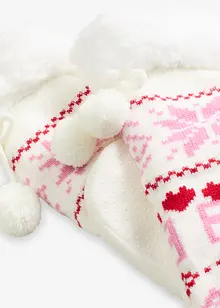 Ponožky na doma, s plyšovou podšívkou a našitou podešví, bonprix