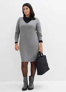 Žerzejové šaty s výstřihem do V (2 ks v balení), bonprix