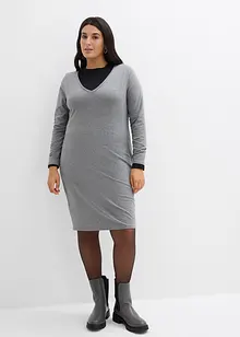 Žerzejové šaty s výstřihem do V (2 ks v balení), bonprix