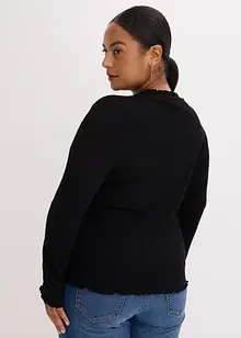 Žebrované tričko z viskózové směsi, bonprix