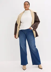 Žebrovaný svetr ze splývavé viskózové směsi, bonprix