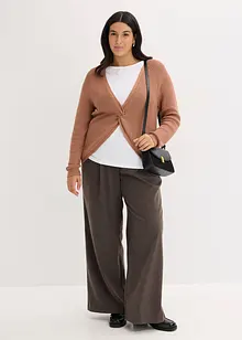 Žebrovaný svetr ze splývavé viskózové směsi, bonprix