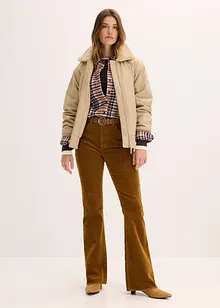 Manšestrové kalhoty s rozšiřujícím se střihem, bonprix