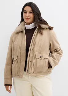 Zimní bunda s vlněným vzhledem, bonprix