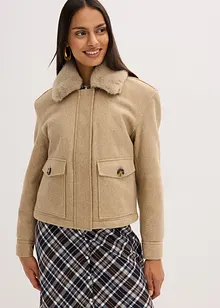 Zimní bunda s vlněným vzhledem, bonprix