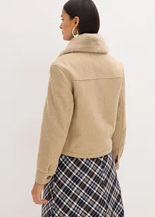 Zimní bunda s vlněným vzhledem, bonprix