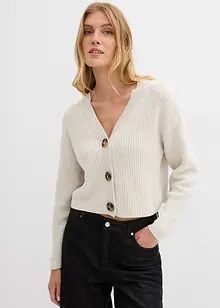 Kabátek ze silnější pleteniny z čisté bavlny, bonprix