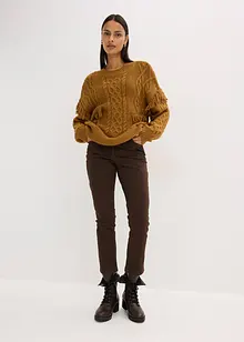 Oversize svetr s třásněmi, bonprix