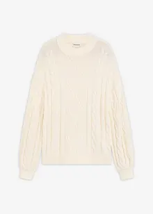 Oversize svetr s copánkovým vzorem, bonprix