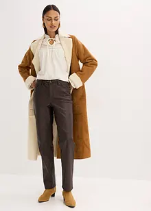 Kalhoty z umělé kůže s obnošeným vzhledem, bonprix