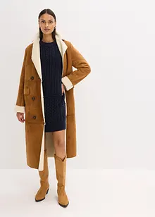 Pletené šaty s copánkovým vzorem, bonprix