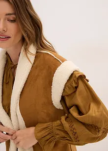 Vesta z umělé jehněčí kožešiny, bonprix