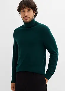 Svetr s rolákovým límcem, z jemné pleteniny s luxusní merino vlnou, Slim Fit, bonprix