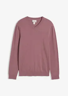 Svetr  z jemné pleteniny, s výstřihem do V, bonprix