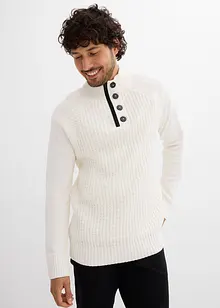 Pulovr se stojáčkem z recyklované bavlny, bonprix