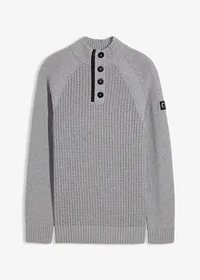 Pulovr se stojáčkem z recyklované bavlny, bonprix