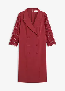 Blejzrové šaty s krajkovými rukávy, bonprix