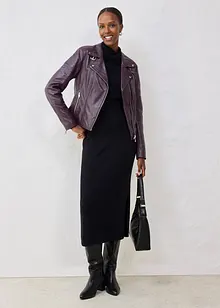 Motorkářská bunda z napa jehnětiny, bonprix