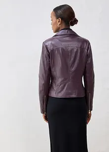 Motorkářská bunda z napa jehnětiny, bonprix