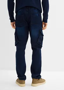 Teplákové džíny s cargo kapsami, Regular Fit, Straight, bonprix