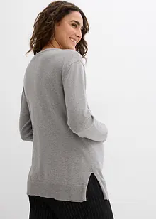 Souprava těhotenského svetru a topu umožňujícího kojení, z bavlněné pleteniny, 3 v 1, bonprix