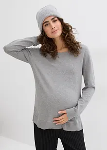 Souprava těhotenského svetru a topu umožňujícího kojení, z bavlněné pleteniny, 3 v 1, bonprix