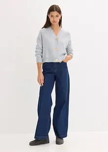 Ažurový pletený kabátek, bonprix