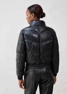 Kožená prošívaná bunda z nappa jehnětiny, bonprix