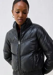 Kožená prošívaná bunda z nappa jehnětiny, bonprix