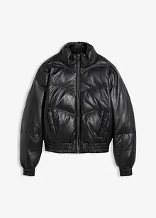 Kožená prošívaná bunda z nappa jehnětiny, bonprix