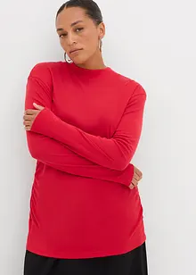 Žebrované tričko s nařasením, bonprix