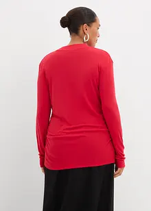 Žebrované tričko s nařasením, bonprix